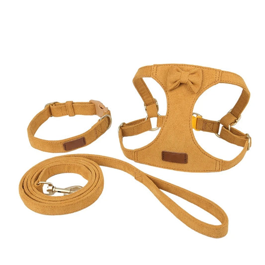 Soft, Breathable Collar, Harness and Leash Set For Small Dogs and Cats