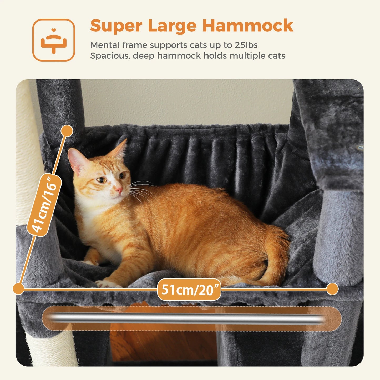 Multi-Level Cat Tree with 2 Cozy Condos