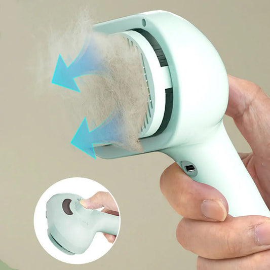 3 in 1 Pet Steam Brush with Release Button