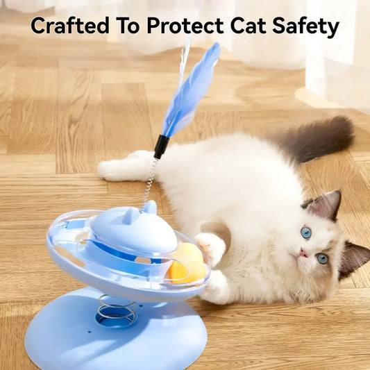 Rotating Cat Interactive Toy/ Slow Food Dispenser