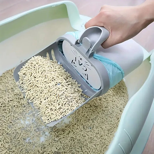 Cat Litter Scoop with Waste Bag Holder