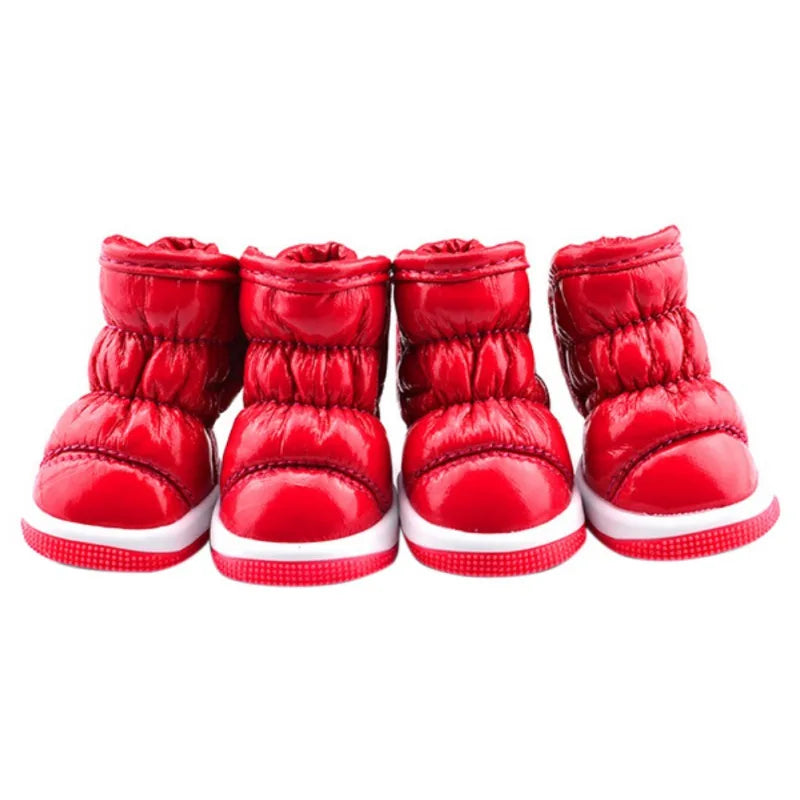 4pcs/sets Winter Waterproof Dog Snow Boots For Small Dogs