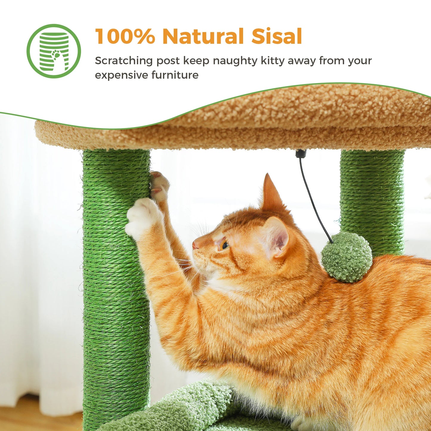 Cat Tree Condo with Scratching Post