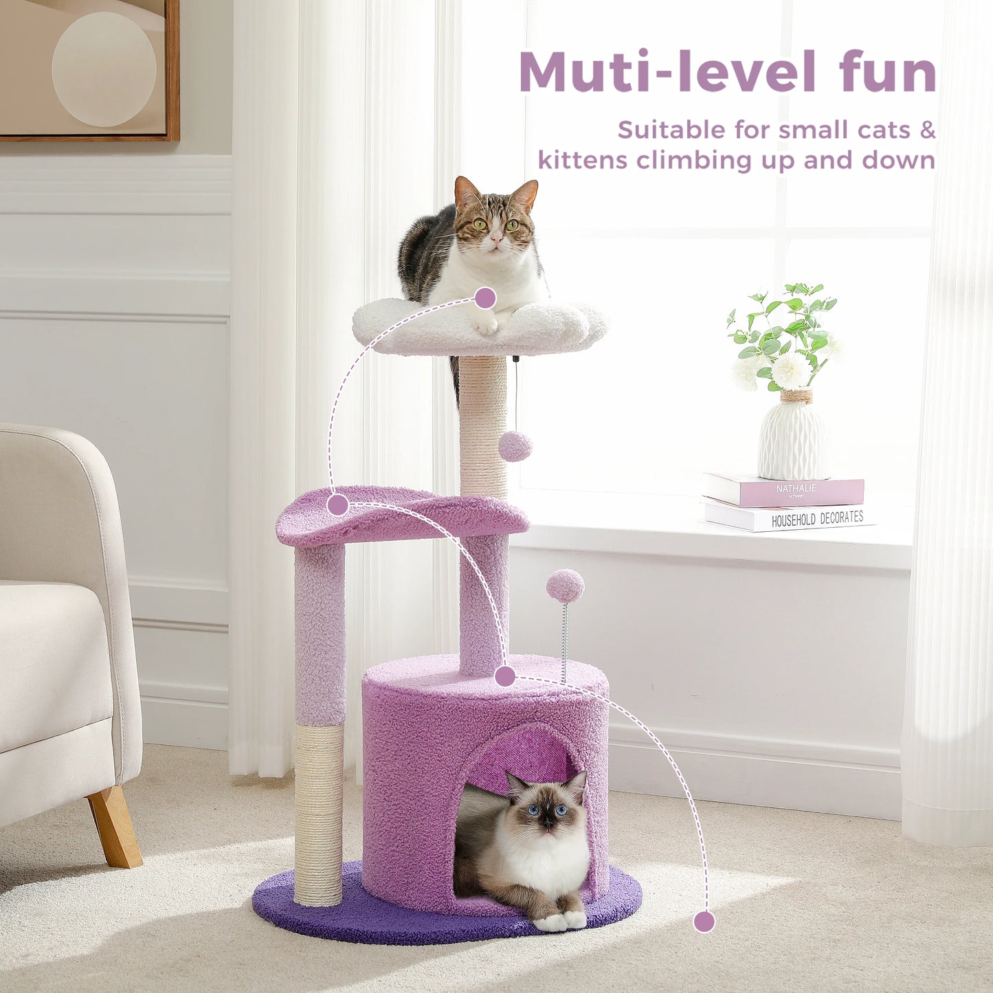 Cactus Cat Tower with Scratching Post