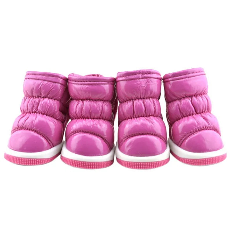 4pcs/sets Winter Waterproof Dog Snow Boots For Small Dogs