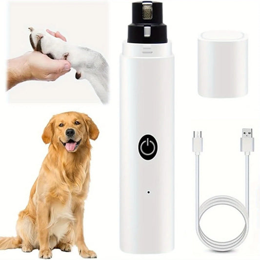 Dog Nail Grinder- Silent, Rechargeable Electric Nail Trimmer for Pets