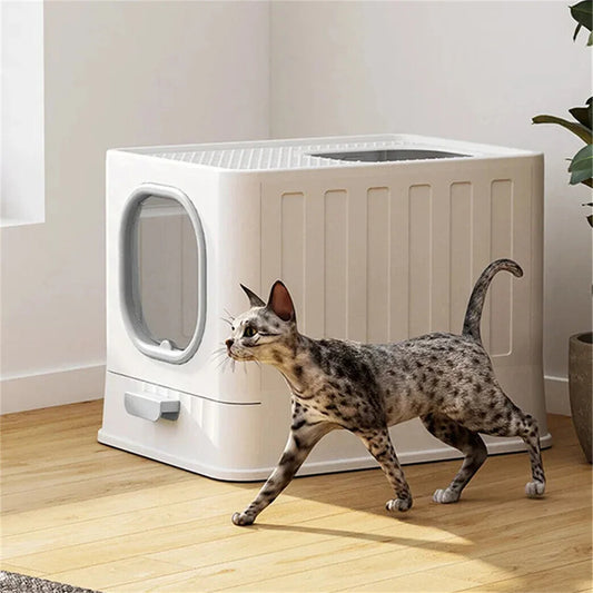 Large Covered Cat Litter Box