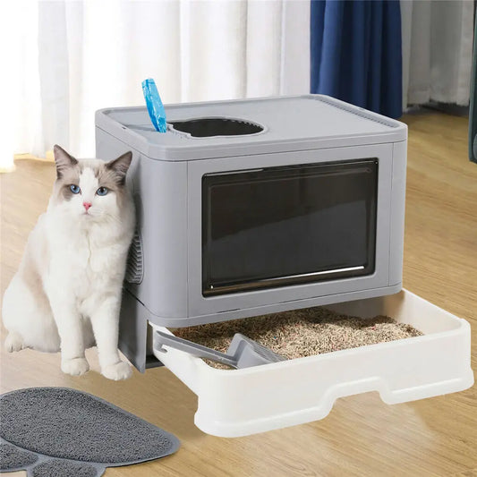 Front Entry & Top Exit Litter Box
