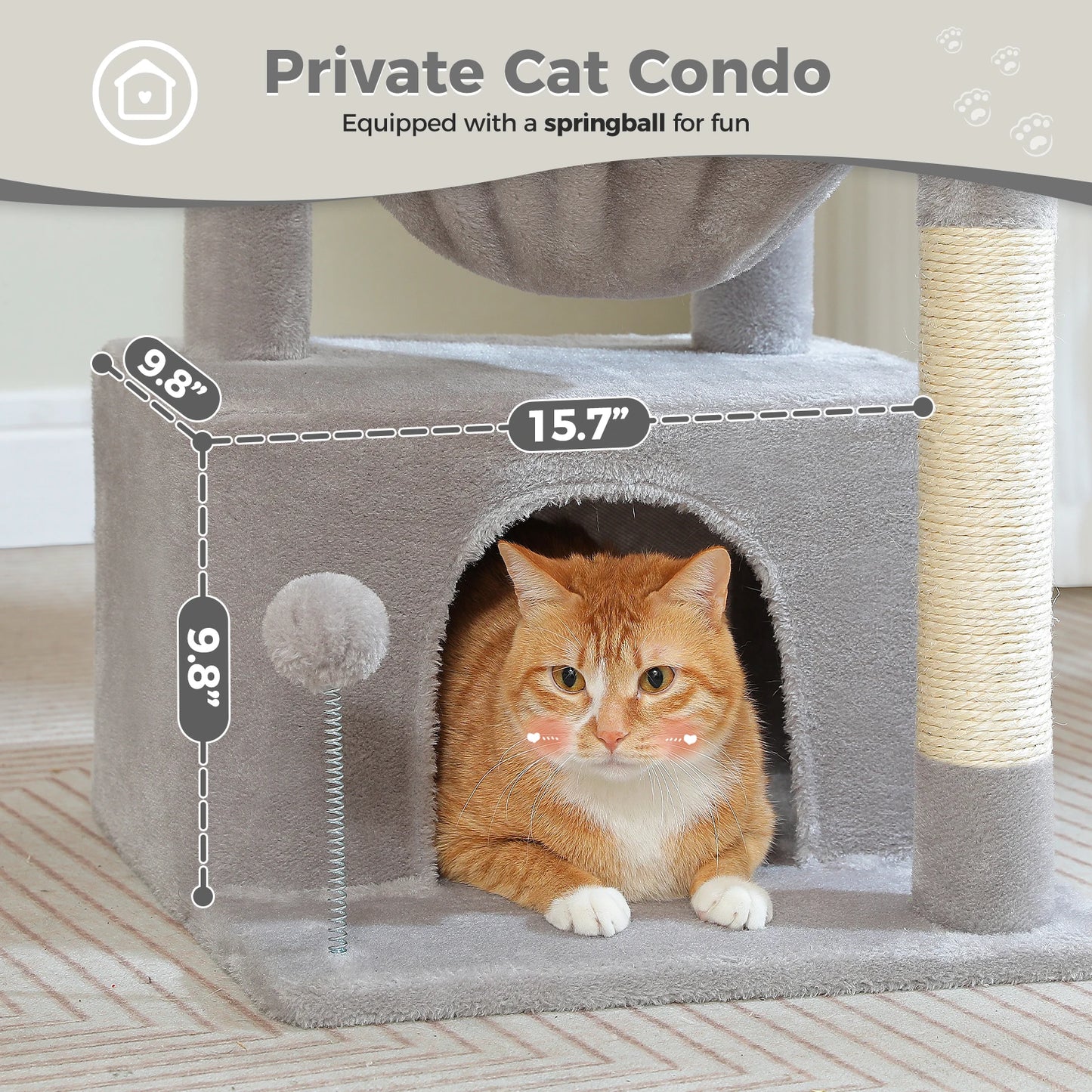 Multi-Level Cat Tower with Scratching Posts