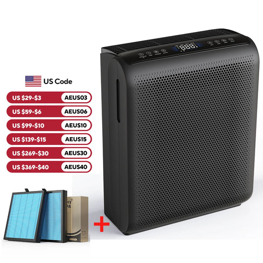 Air Purifier with Touch Control, for Pet Dander, Pollen, Smoke