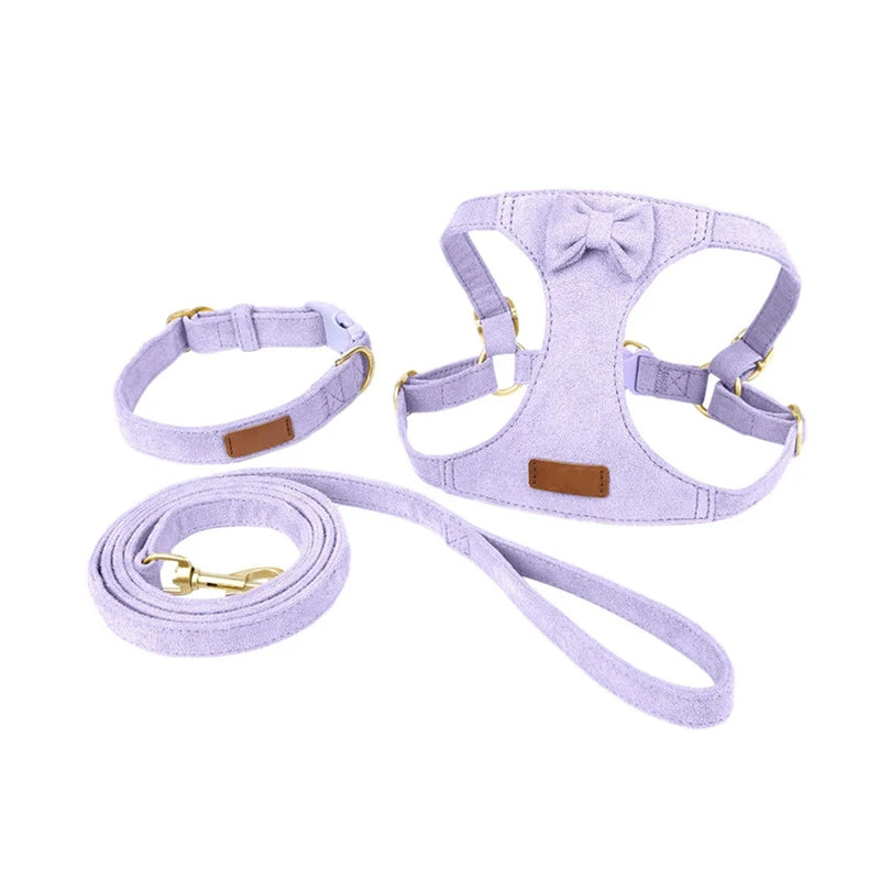 Soft, Breathable Collar, Harness and Leash Set For Small Dogs and Cats