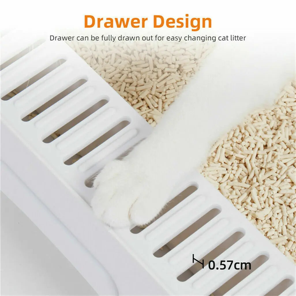 Enclosed Cat Litter Box with Scoop and Tray