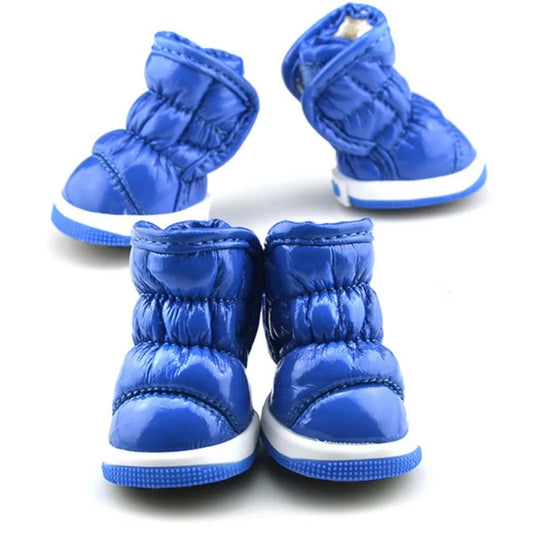 4pcs/sets Winter Waterproof Dog Snow Boots For Small Dogs