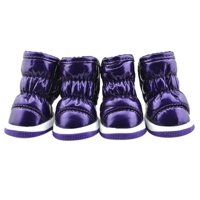 4pcs/sets Winter Waterproof Dog Snow Boots For Small Dogs
