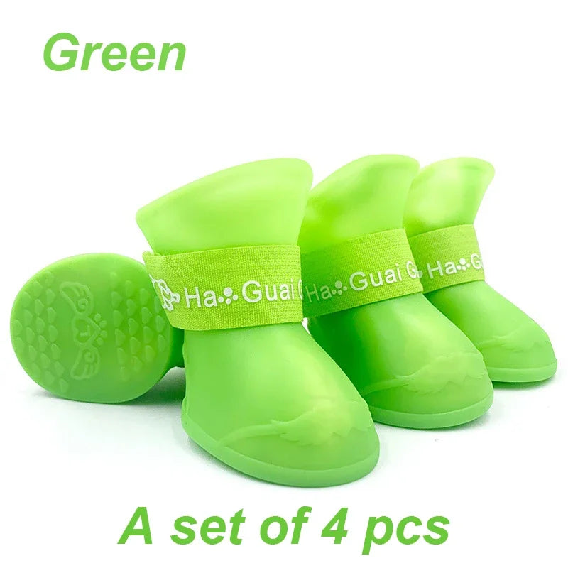 Waterproof Pet Rain Shoes- Anti-slip Rubber