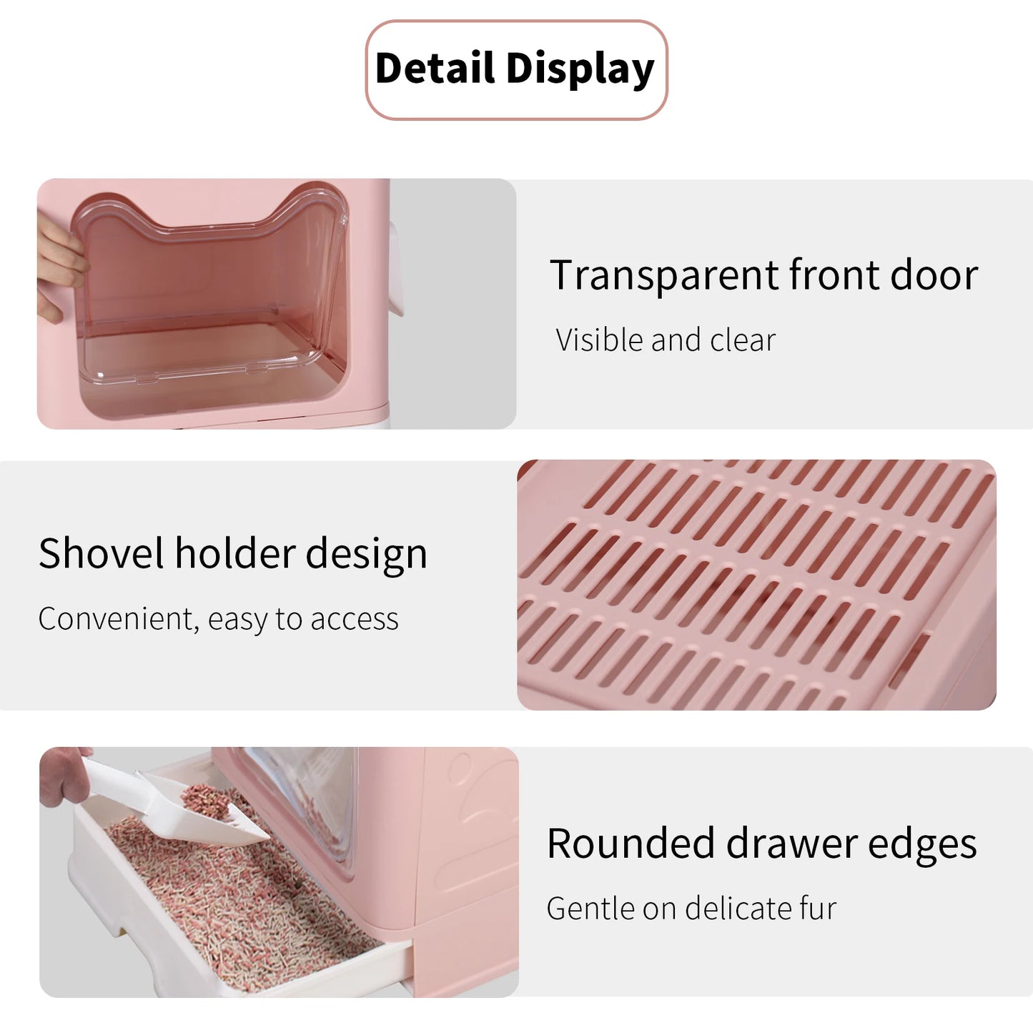 Large Enclosed Cat Litter Box