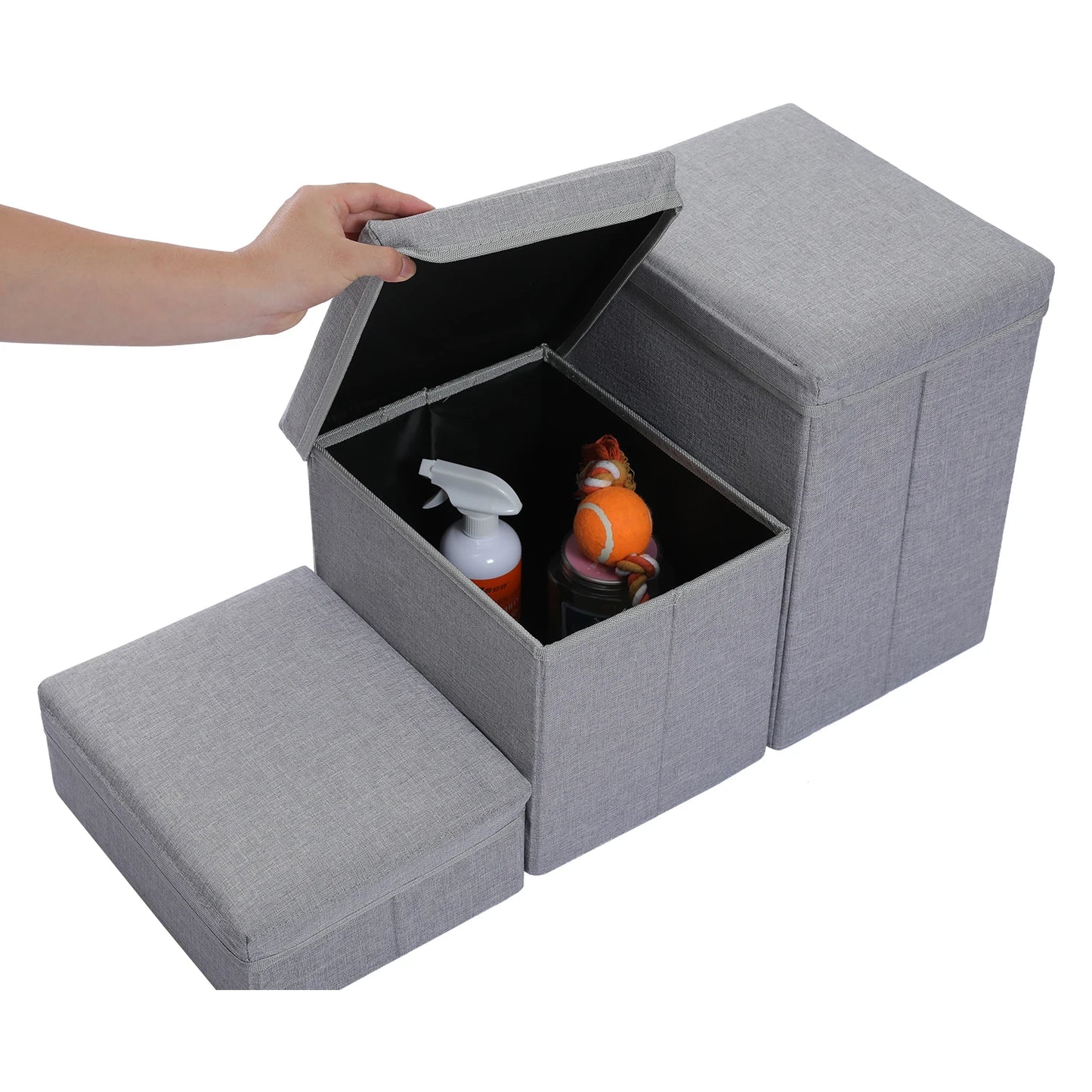 Foldable Pet Stairs with Storage Box