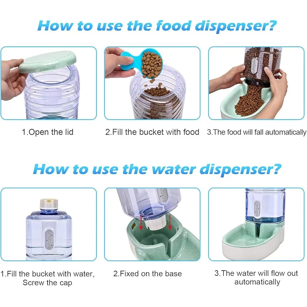 Automatic Pet Feeder and Water Dispenser