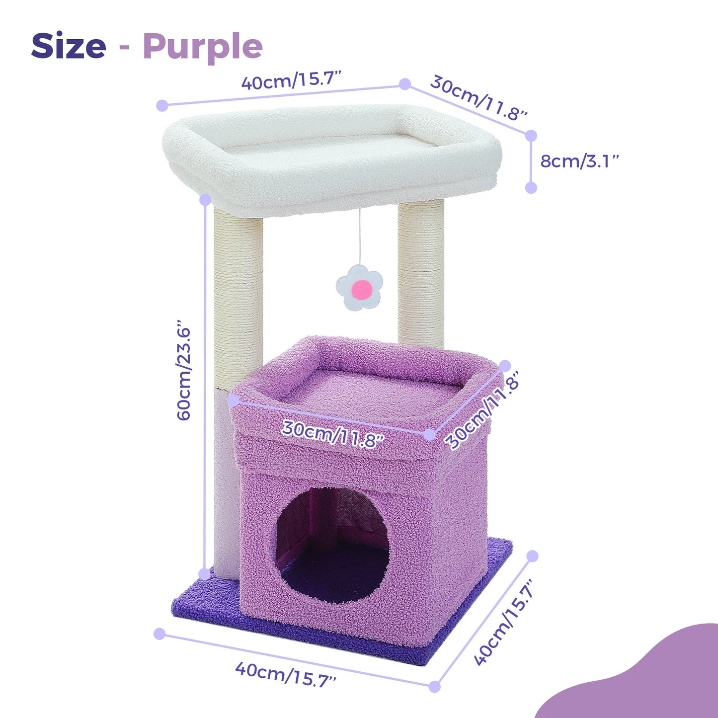 Cat Tree Condo with Scratching Post