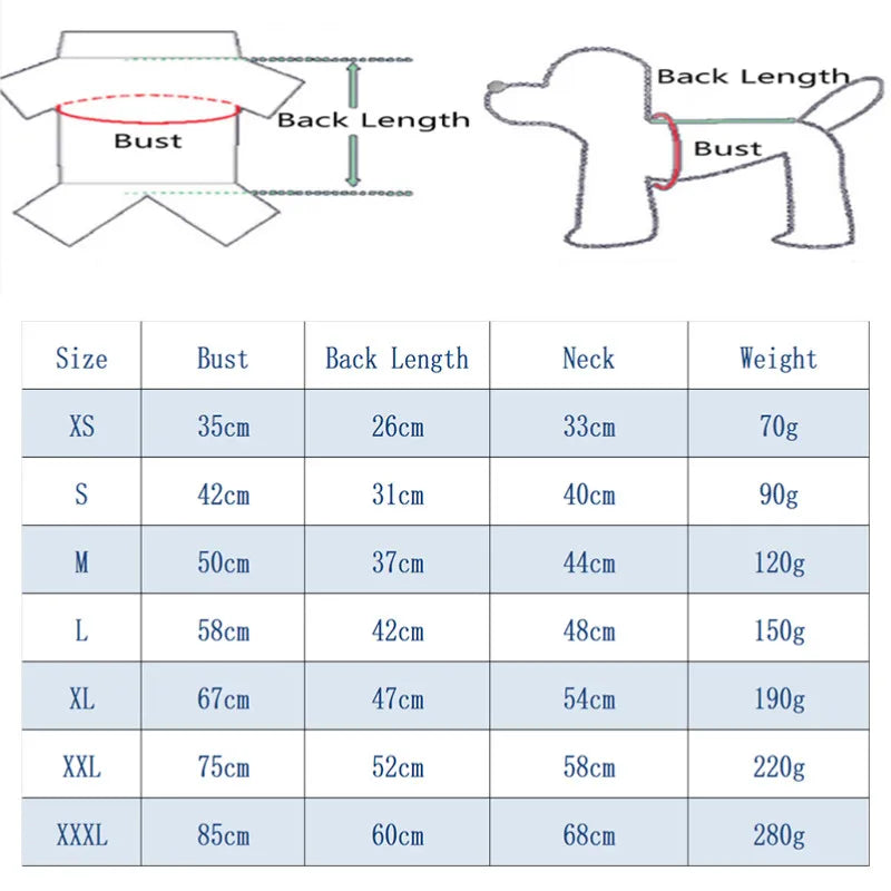 Reflective Dog Clothes for Large and Small Dogs