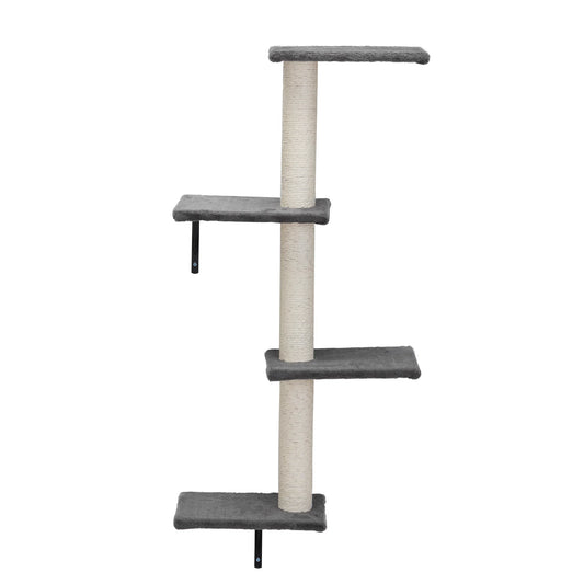 5 Pcs Wall Mounted Cat Climber Set Floating Cat Shelves and Perches Cat Activity Tree with Scratching Posts Cat Furniture