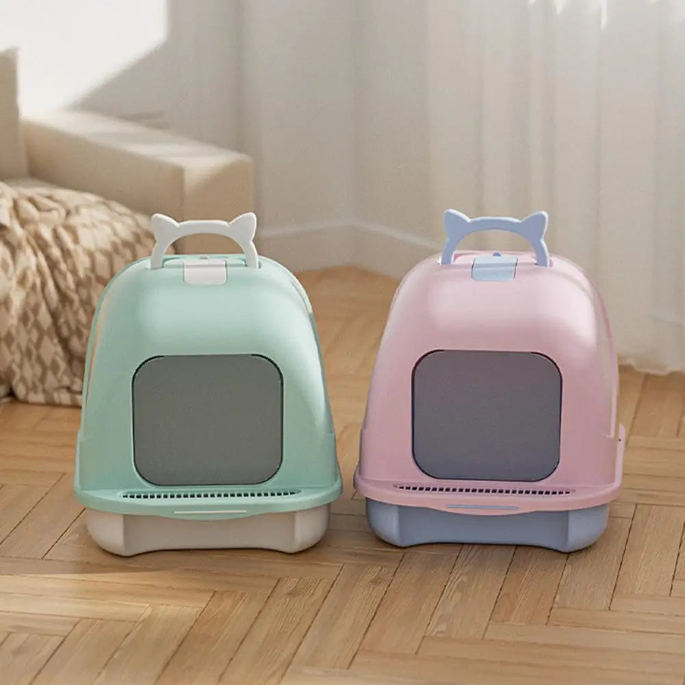 Large Enclosed Cat Litter Box with Litter Scoop