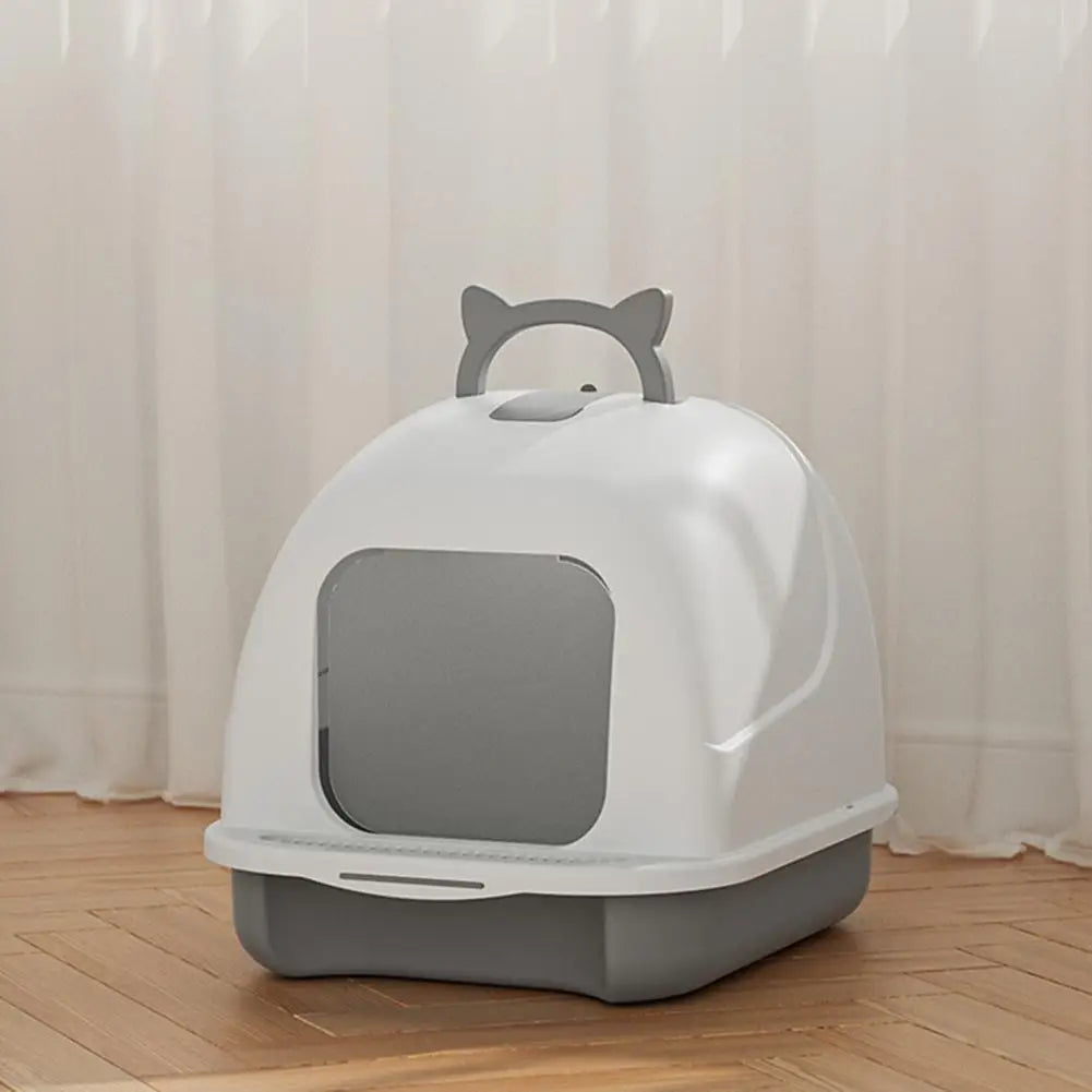 Large Enclosed Cat Litter Box with Litter Scoop