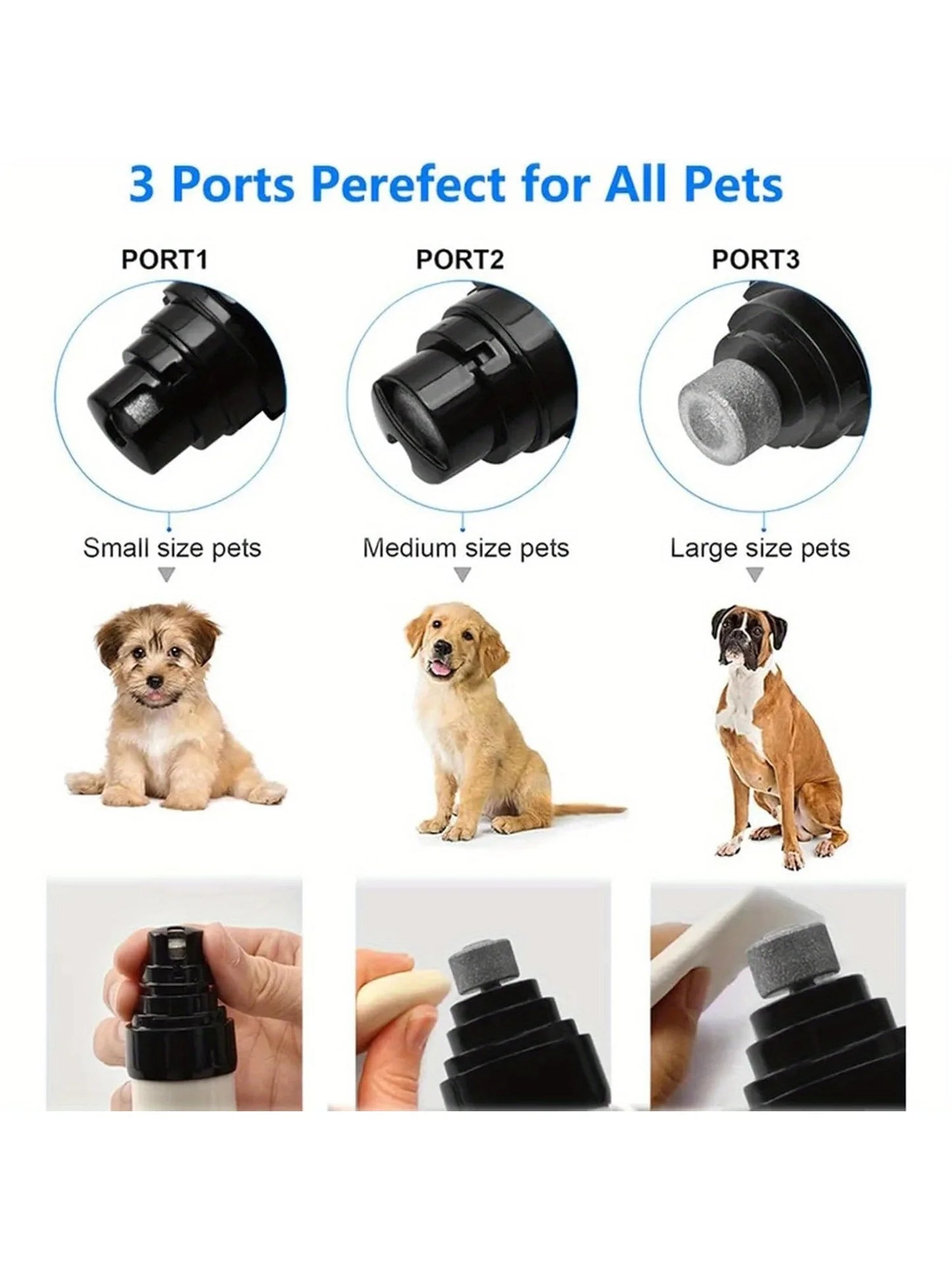 Dog Nail Grinder- Silent, Rechargeable Electric Nail Trimmer for Pets