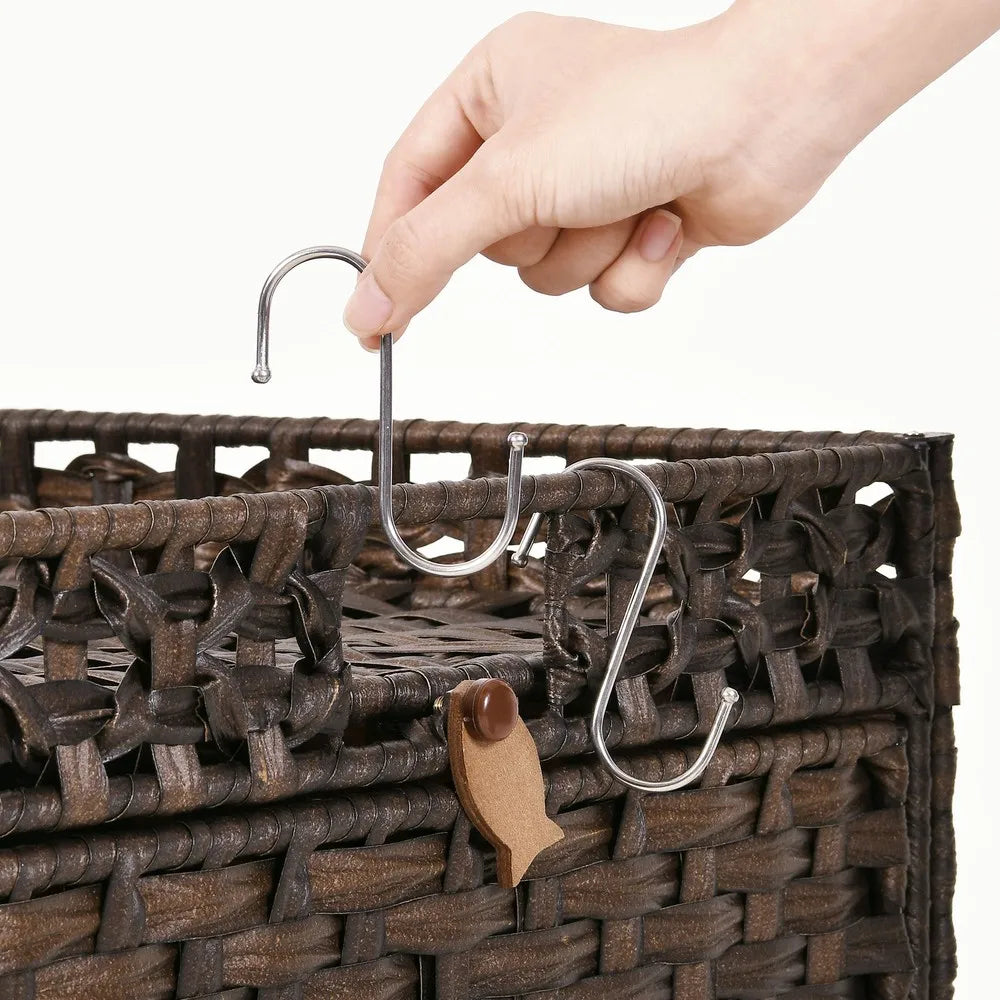 Rattan Hidden Cat Litter Box Enclosure