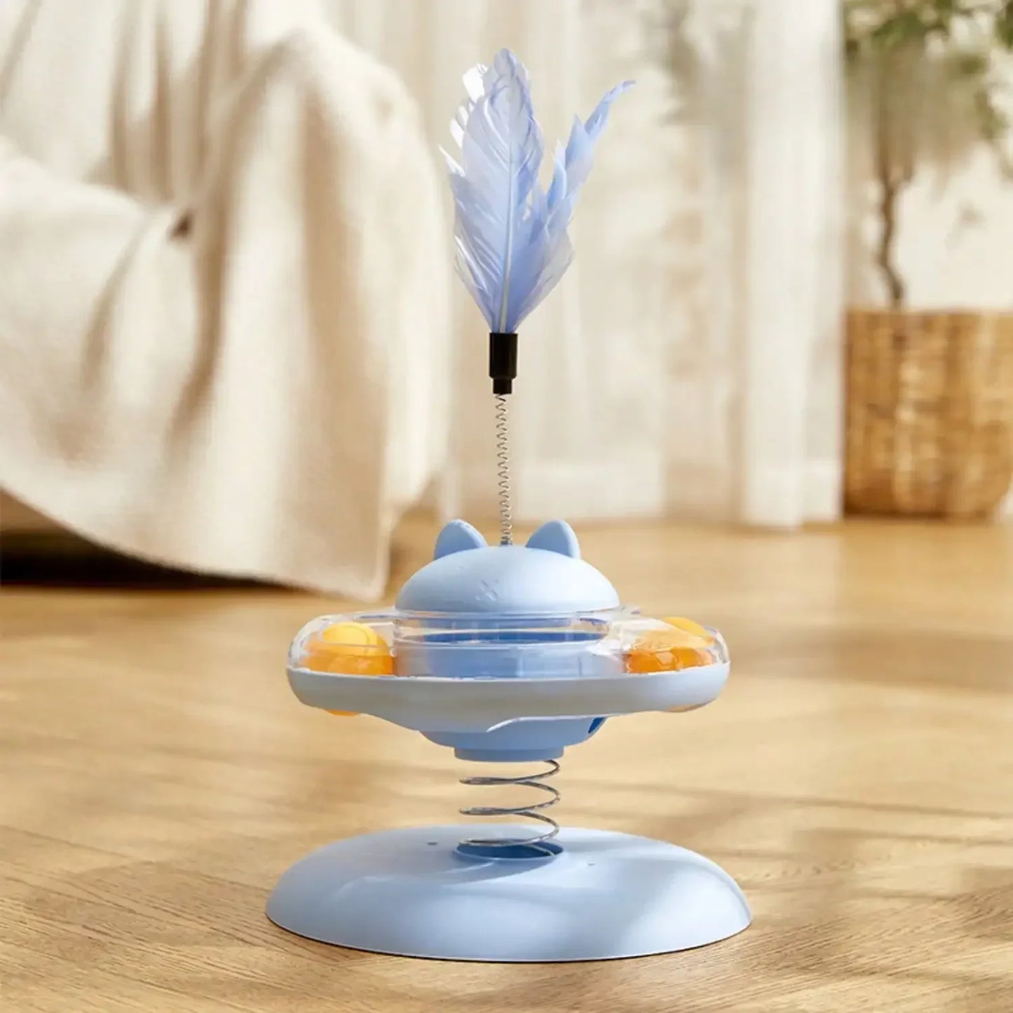 Rotating Cat Interactive Toy/ Slow Food Dispenser