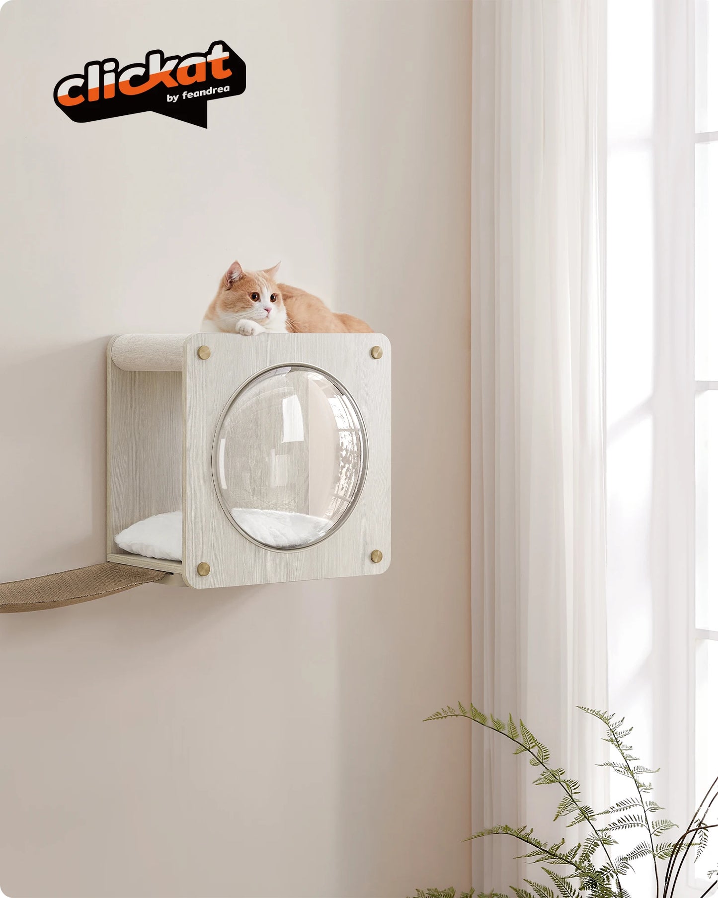 Cat Wall Condo with Hammock and Observation Window,