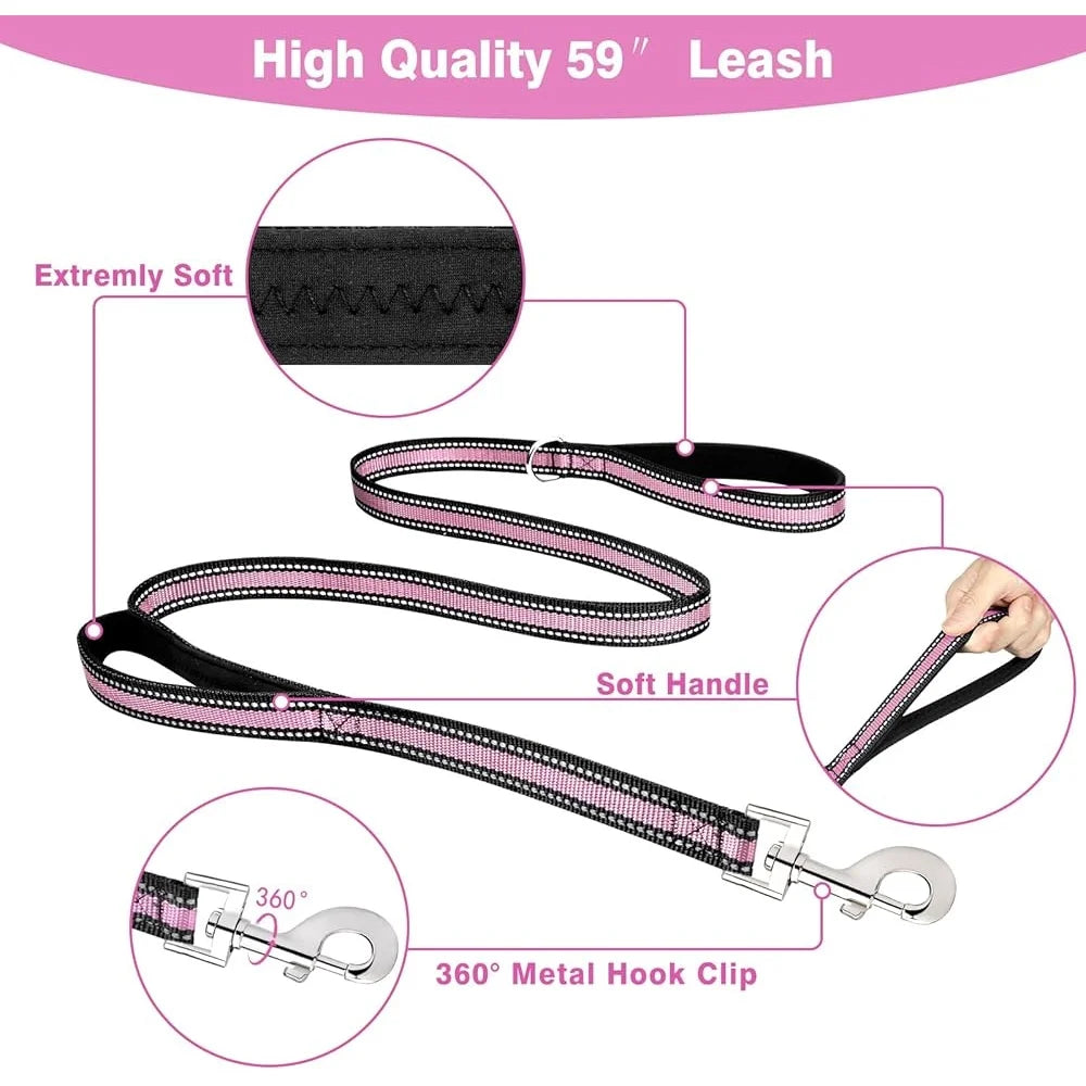Reflective No Pull Pet Harness, Collar and Leash Set