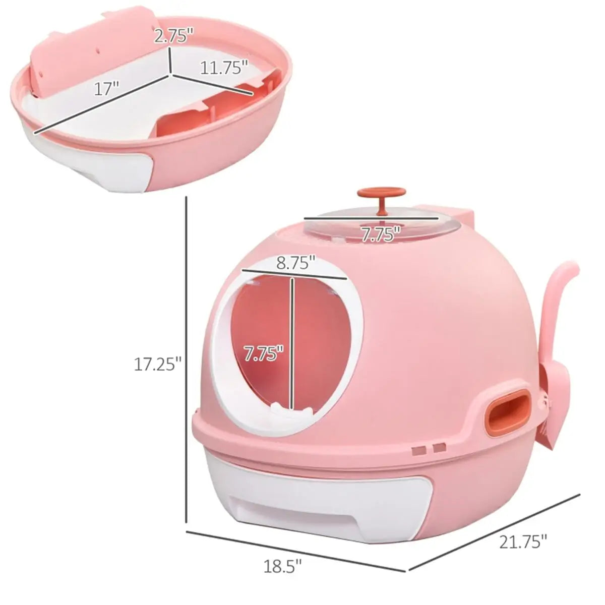 Odor Control Cat Litter Box with Pull Out Tray