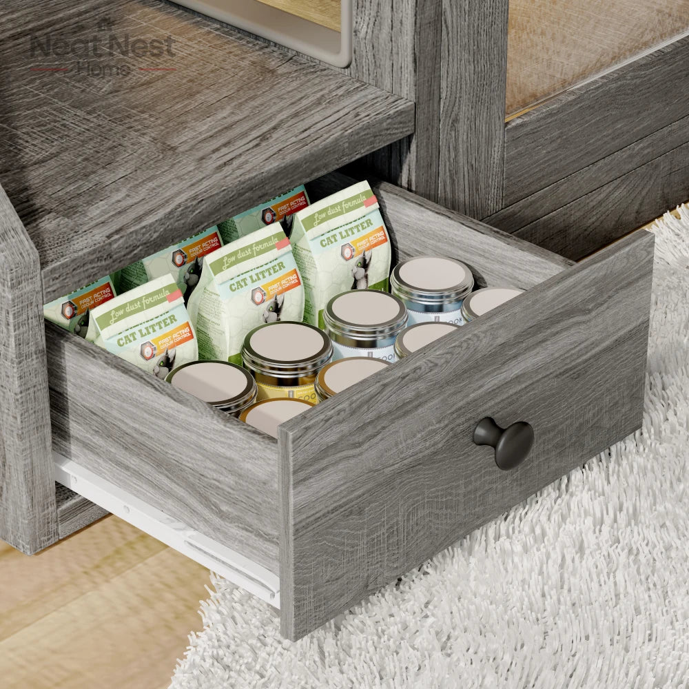 Cat Litter Box Enclosure with Light