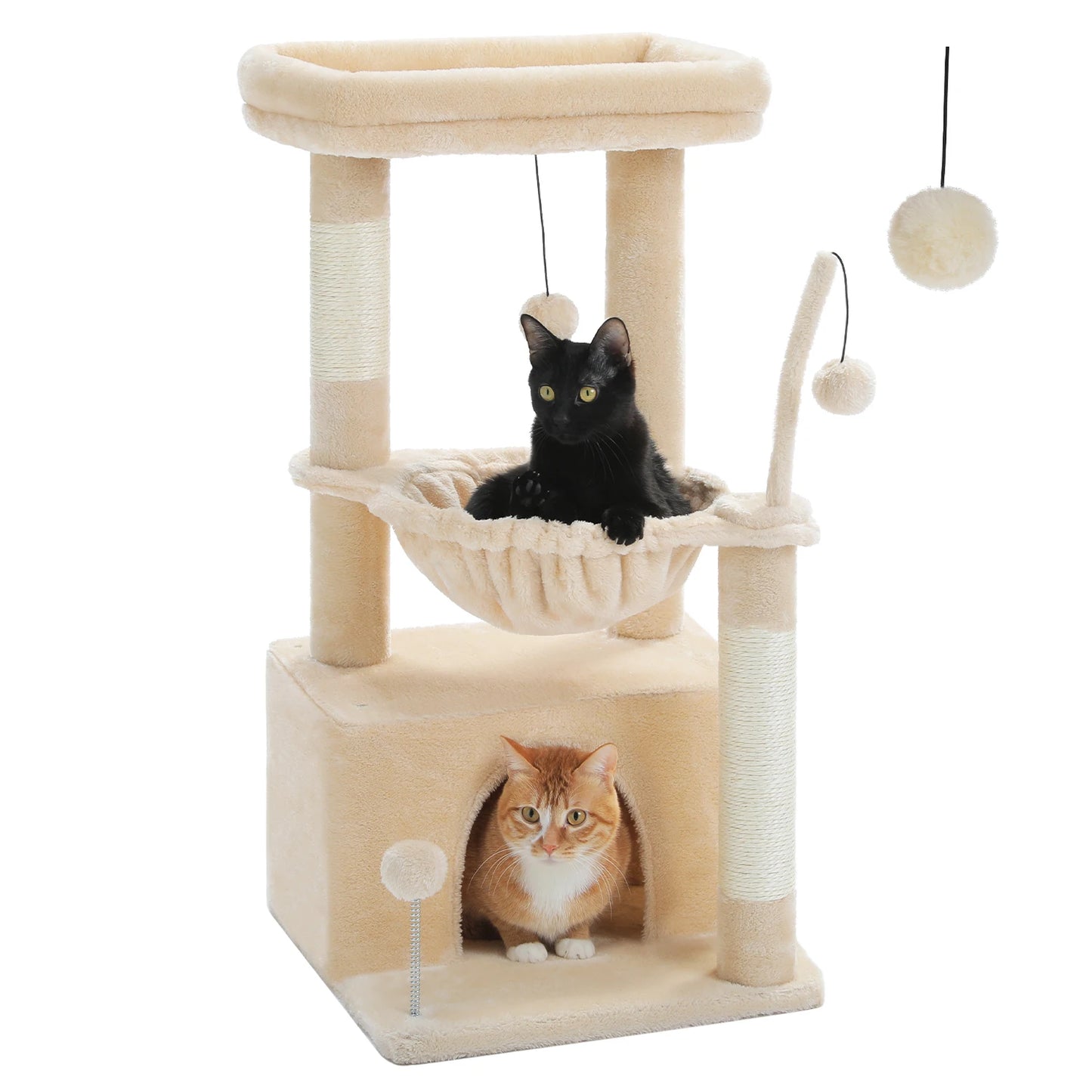 Multi-Level Cat Tower with Scratching Posts