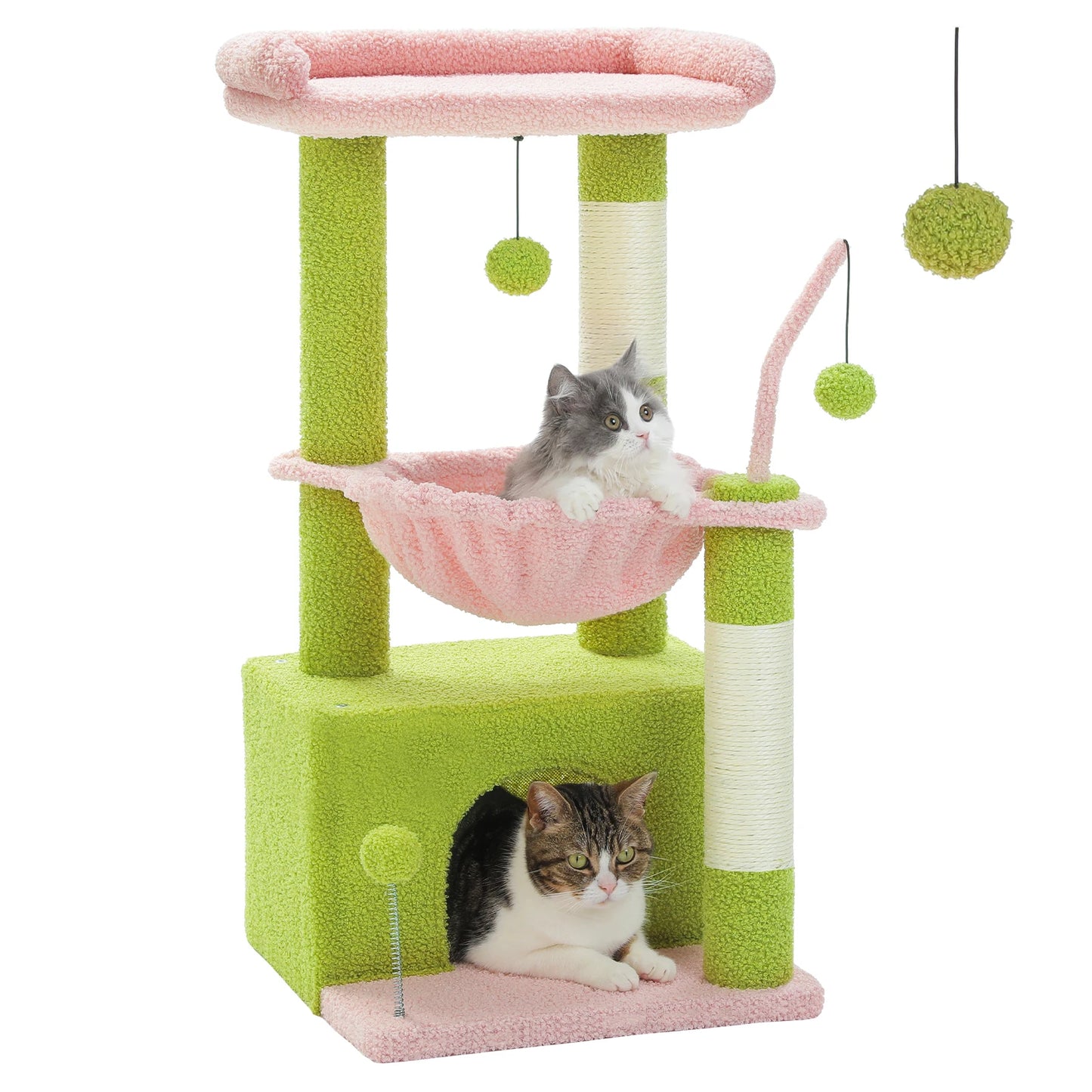 Multi-Level Cat Tower with Scratching Posts
