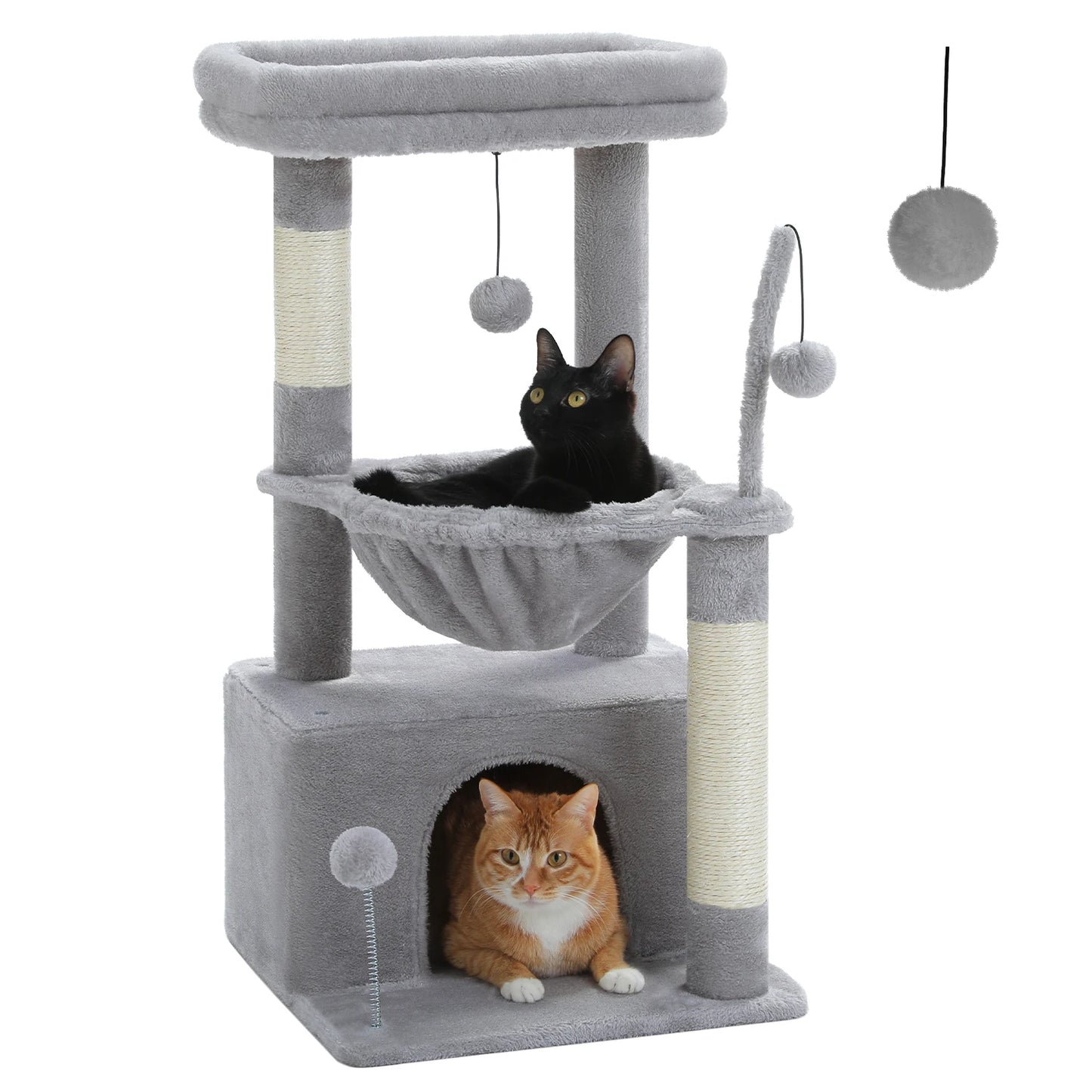 Multi-Level Cat Tower with Scratching Posts