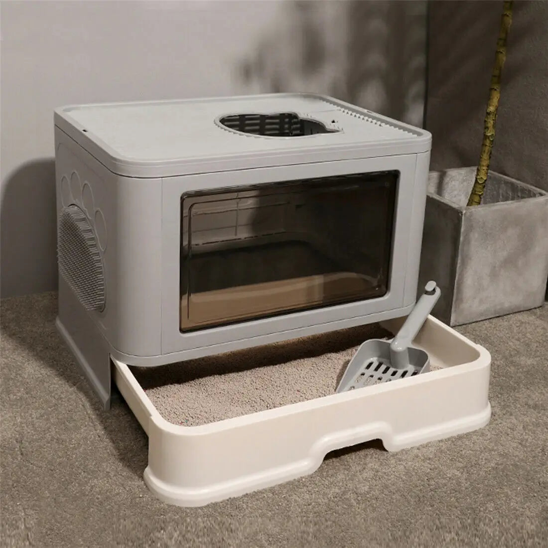 Front Entry & Top Exit Litter Box