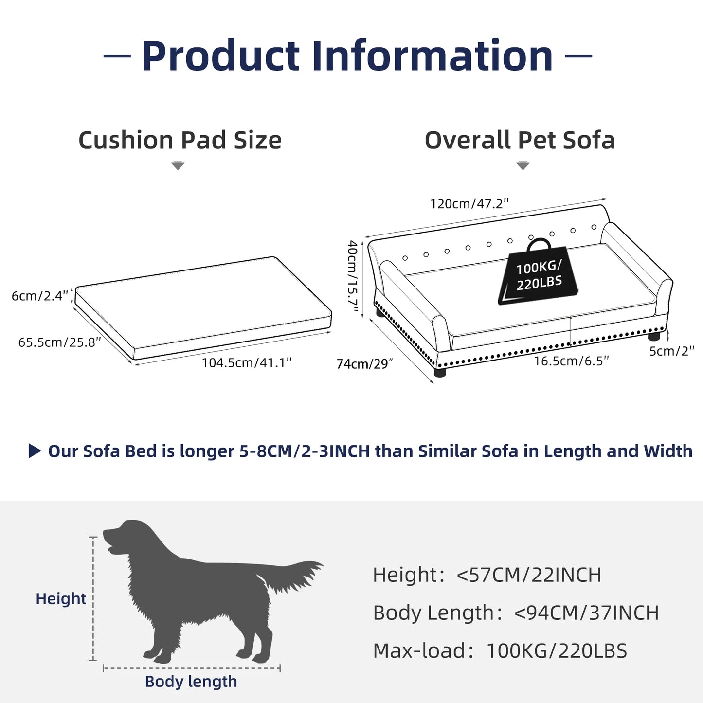 Dutch Velvet Pet Sofa Bed