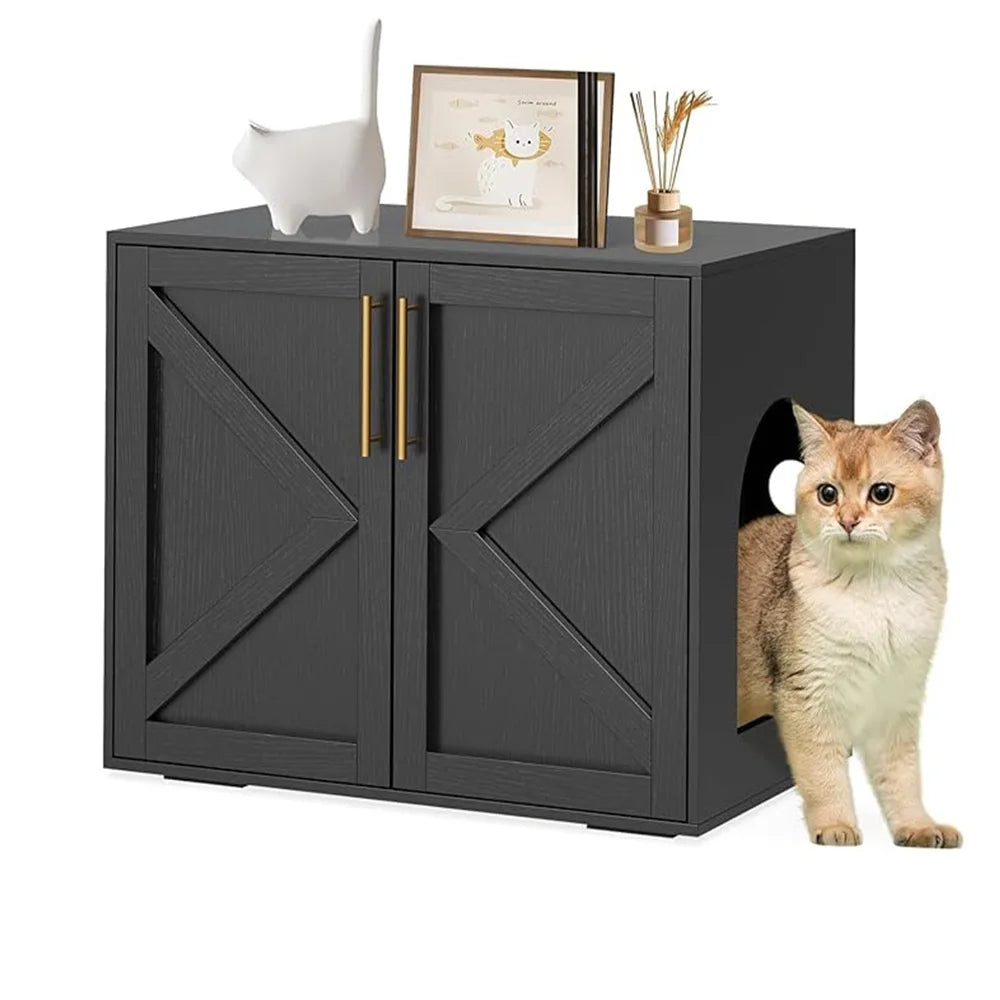 Hidden Litter Box Furniture, TV Stand, Cabinet