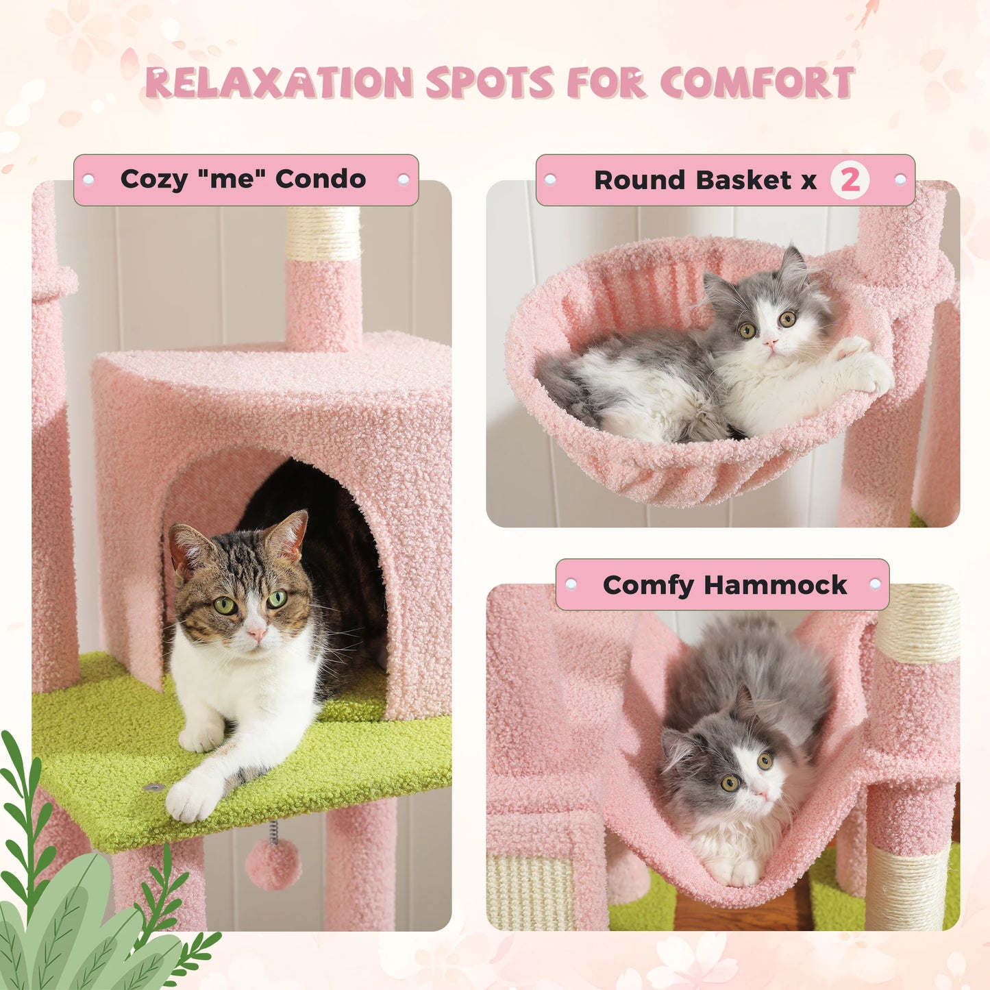 Floor to Ceiling, Adjustable Height Cat Tree