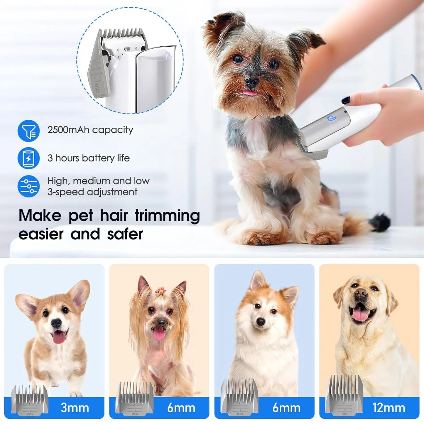Pet Grooming Vacuum with 5 Tools