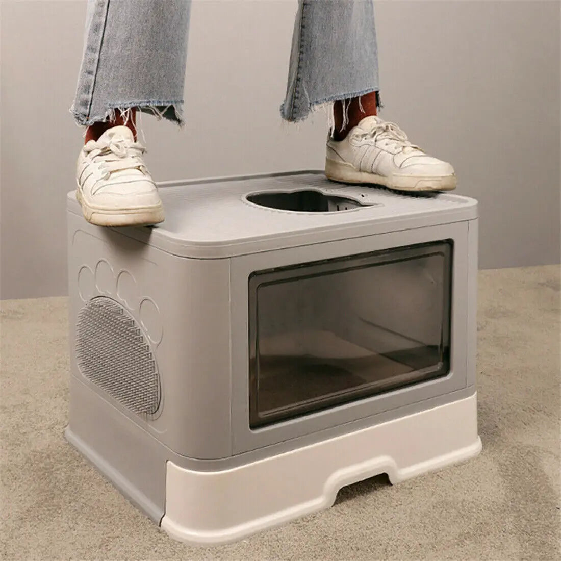 Front Entry & Top Exit Litter Box