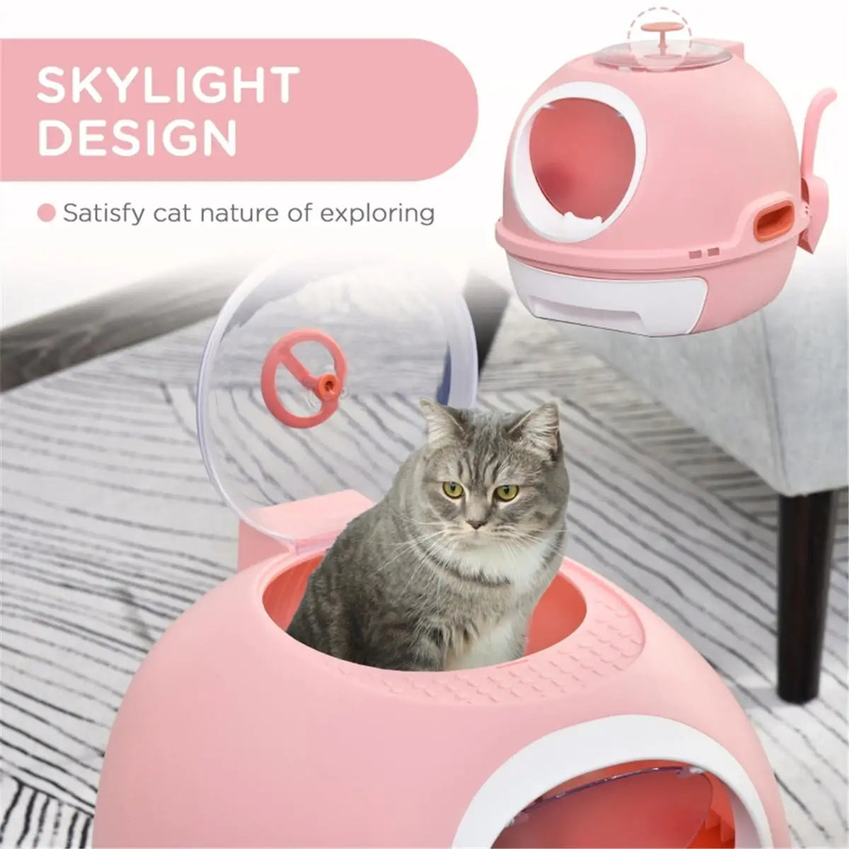 Odor Control Cat Litter Box with Pull Out Tray