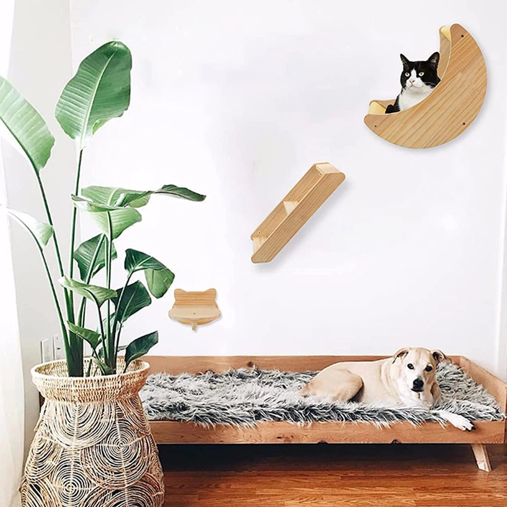 Moon Shaped Cat Shelf, Wall Hammock
