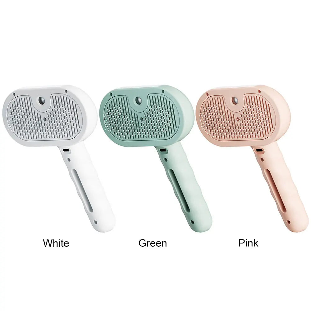 3 in 1 Pet Steam Brush with Release Button
