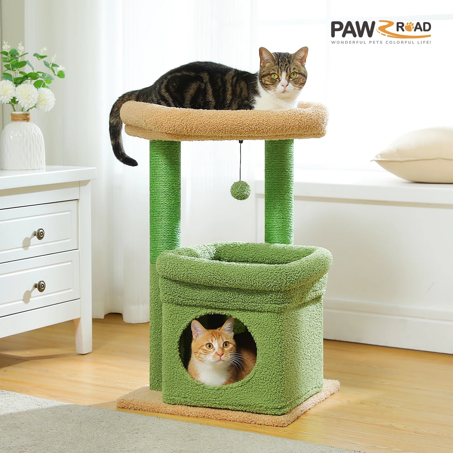 Cat Tree Condo with Scratching Post