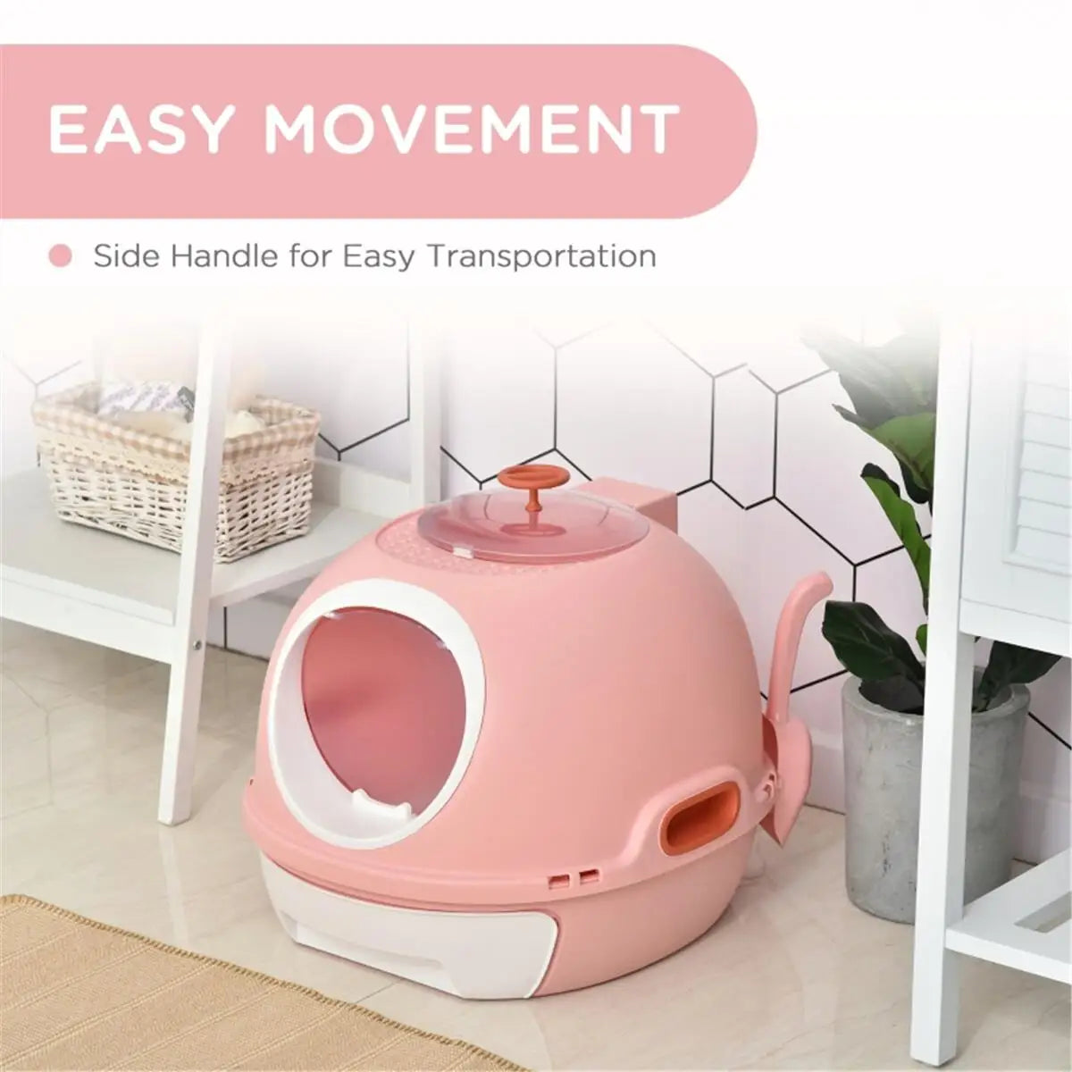 Odor Control Cat Litter Box with Pull Out Tray