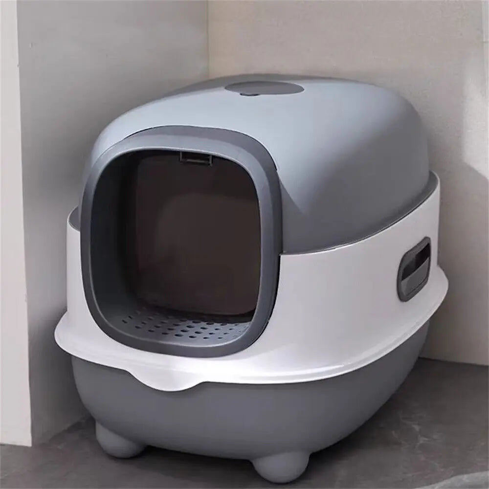 Oval Oblong Hooded Cat Litter Box