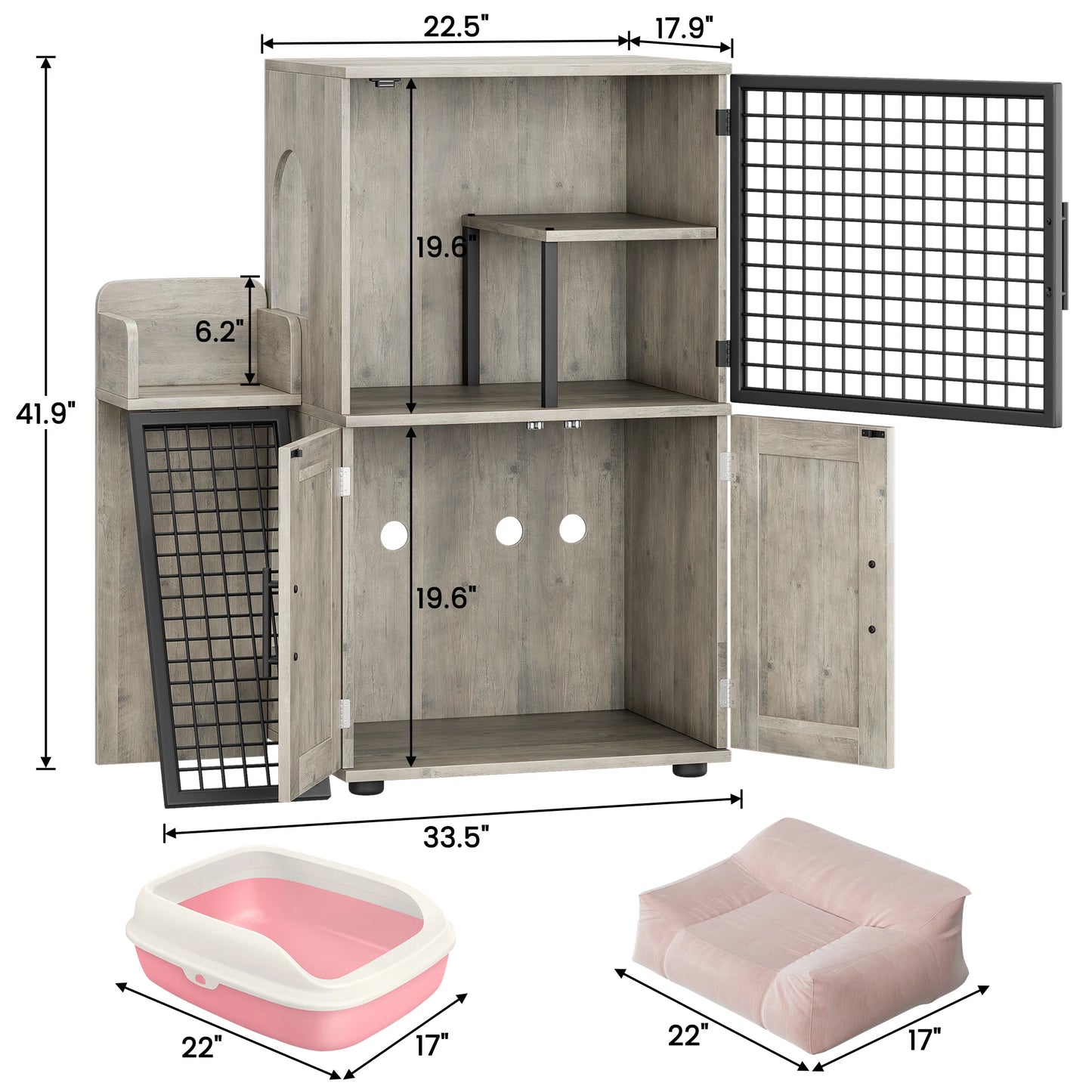 Cat Litter Box Enclosure with Platform